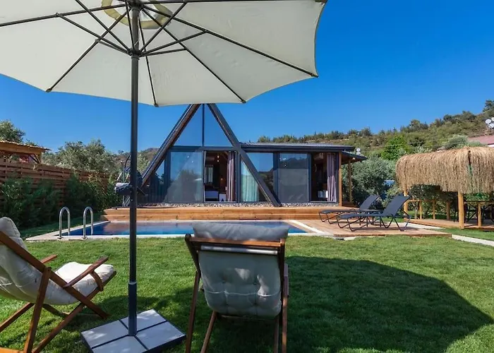 Zeytin Havuzlu Jakuzili Villa Fethiye